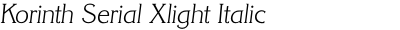 Korinth Serial Xlight Italic